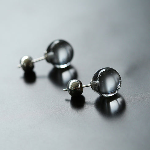 Crystal Amethyst Blue Agate Earrings - Zafari Studio Jewelry