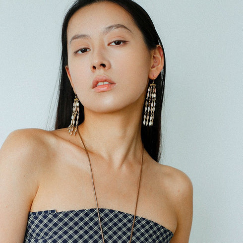 Shell Beads Cord Necklace, Earrings or Full Set - Zafari Studio Jewelry