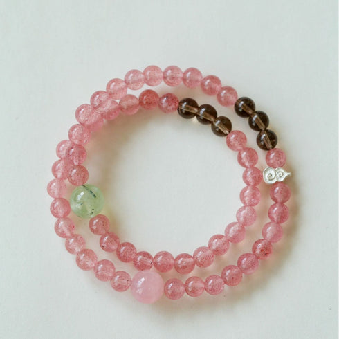 Pink Crystal Beads Bracelet - Zafari Studio Jewelry