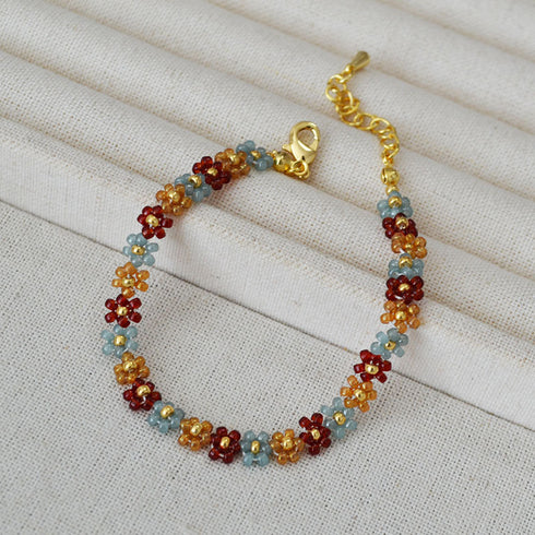 Bohemian Vintage Sunflower Beads Bracelet, Necklace or Full Set (Copy) - Zafari Studio Jewelry