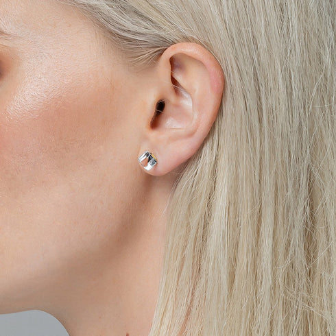 Geometric Crystal Stud Earrings