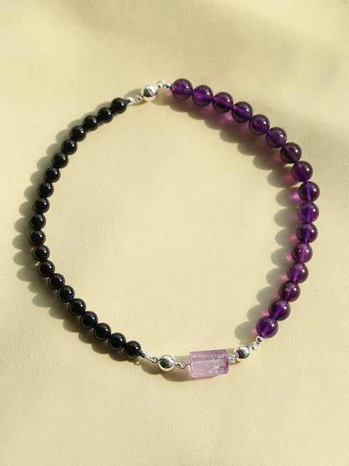 Crystal Beaded Necklace with Removable Clasp - Zafari Studio Jewelry