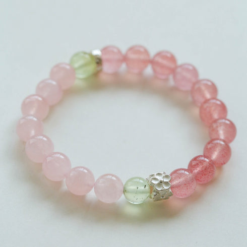 Pink Crystal Beads Bracelet - Zafari Studio Jewelry