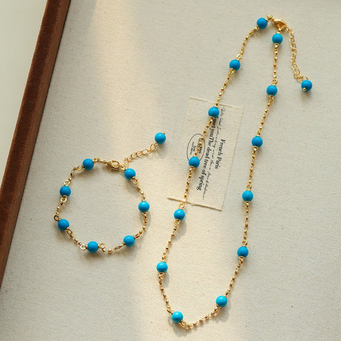Beaded Turquoise Necklace, Earrings or Full Set (Copy) - Sets | ZAFARI Studio Jewelry