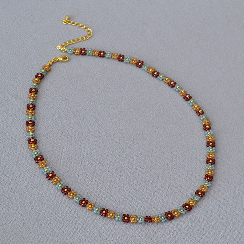 Bohemian Vintage Sunflower Beads Bracelet, Necklace or Full Set (Copy) - Zafari Studio Jewelry