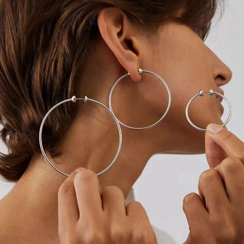 Large Classic Hoop Earrings - Zafari Studio Jewelry