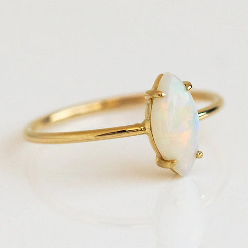 Dainty Natural Opal Ring - Zafari Studio Jewelry