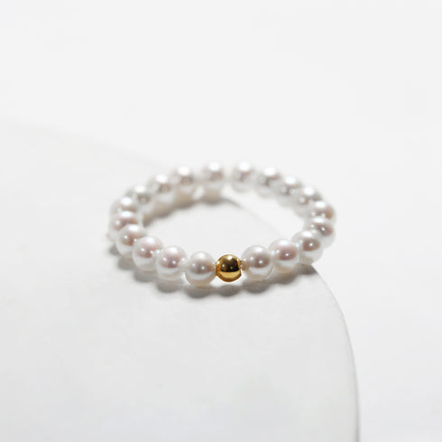Scarlett Beaded Pearl Ring - Zafari Studio Jewelry