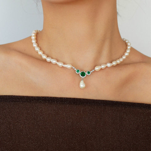 Freshwater Drop Baroque Pearl Necklace - Zafari Studio Jewelry