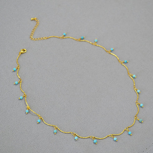 Vintage Turquoise Tassel Necklace - Zafari Studio Jewelry