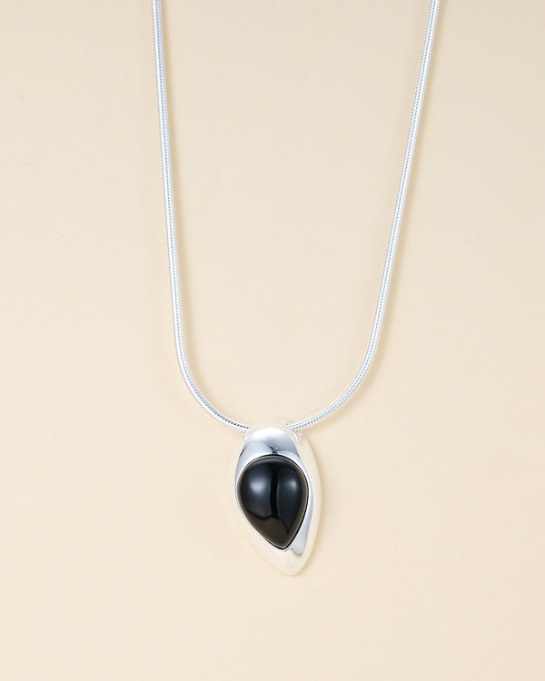 Sterling Silver Teardrop Pendant Necklace - Zafari Studio Jewelry