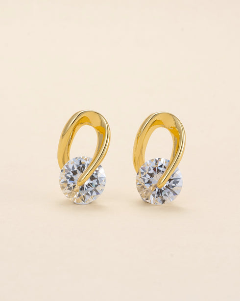 Twist Crystal Stud Earrings