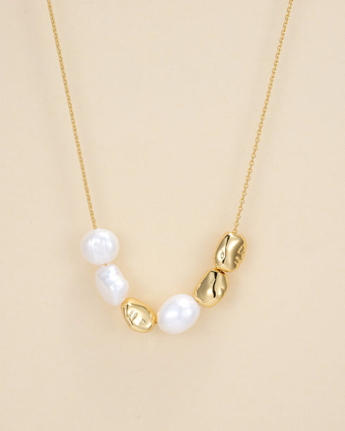 Baroque Pearl Gold Necklace
