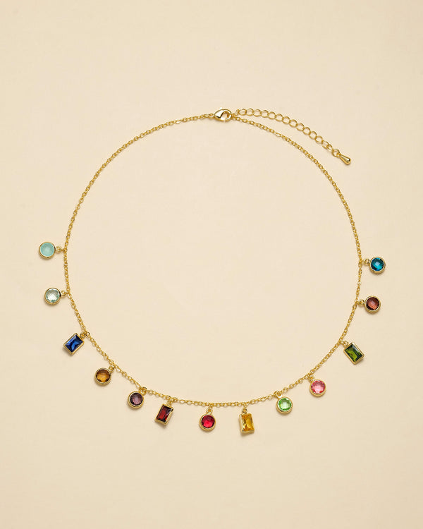 Colorful Cubic Zirconia Necklace