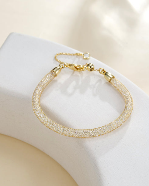 Mesh Chain Necklace, Earrings or Full Set