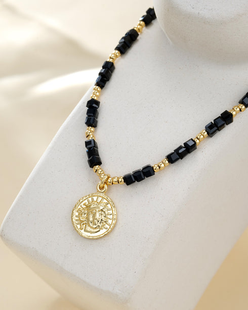 Celestial Gold Bead Necklace