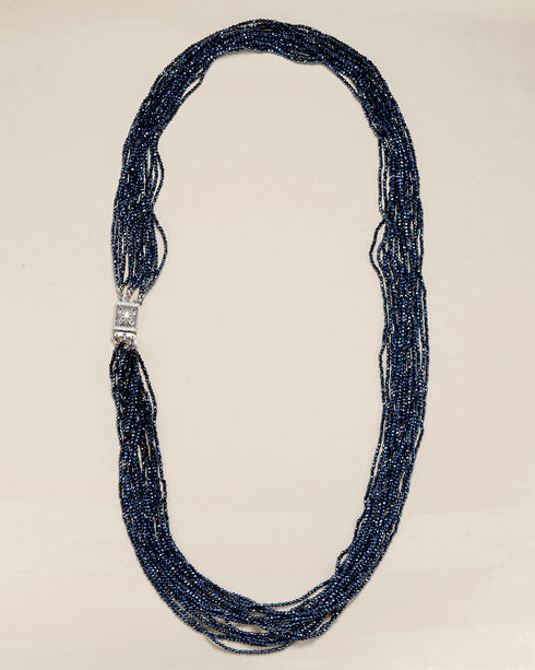 Blue Crystal long necklace
