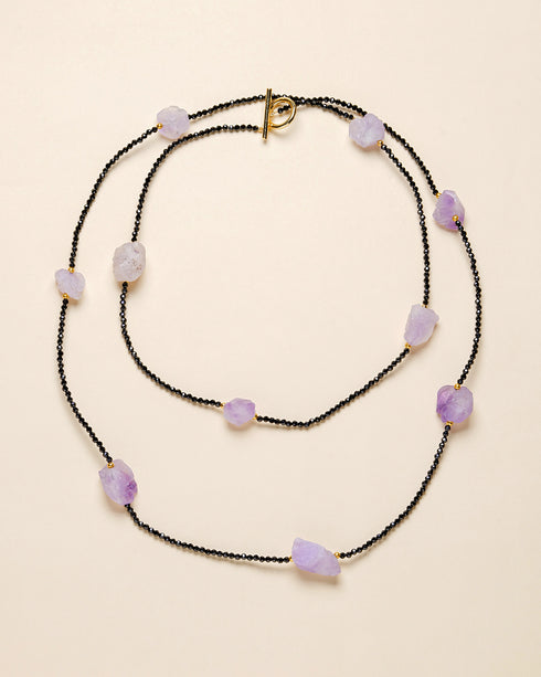 Amethyst long necklace