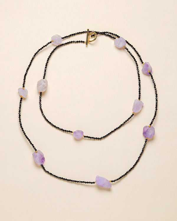 Amethyst long necklace