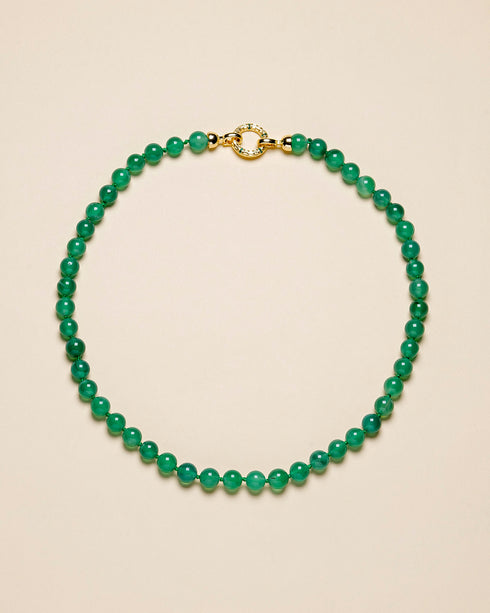 Green Agate beaded necklace
