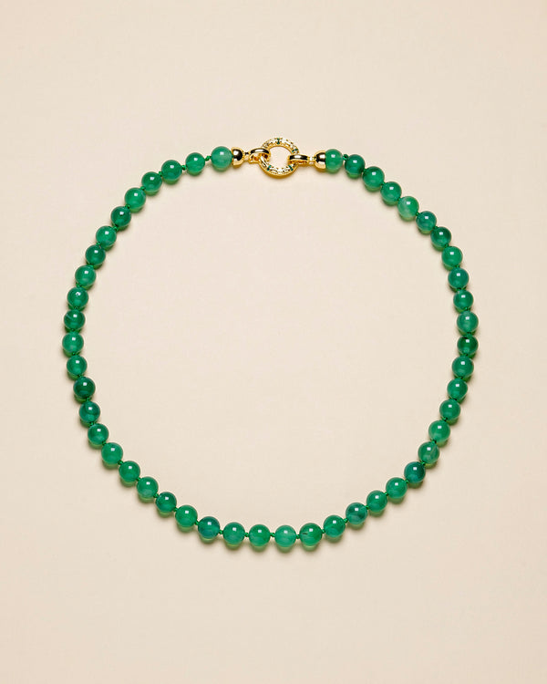 Green Agate beaded necklace