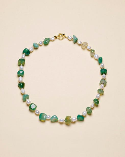 Green beaded necklace