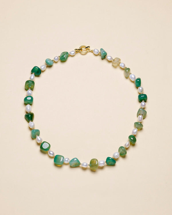 Green beaded necklace