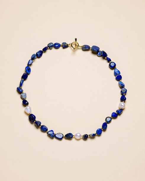 Lapis beaded necklace