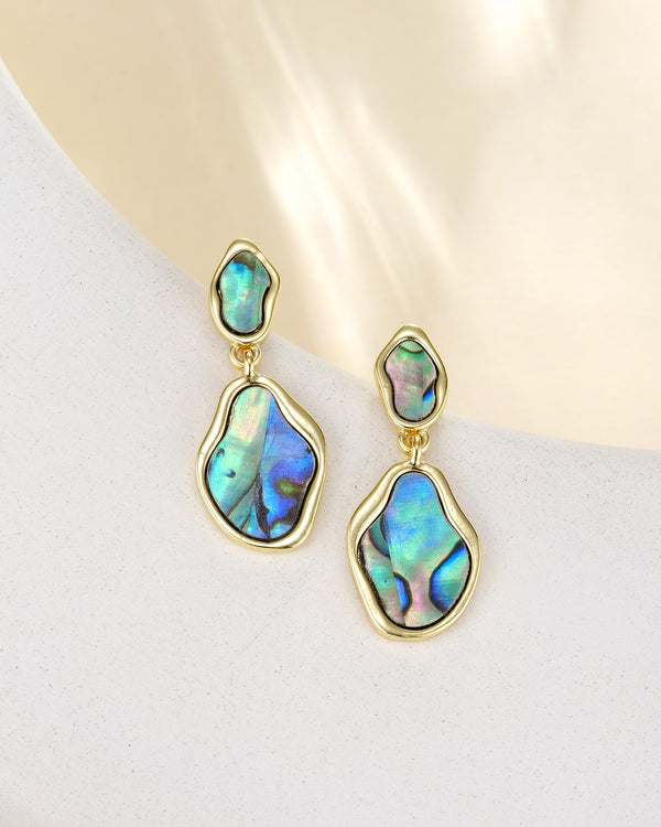 Abalone Shell Drop Earrings