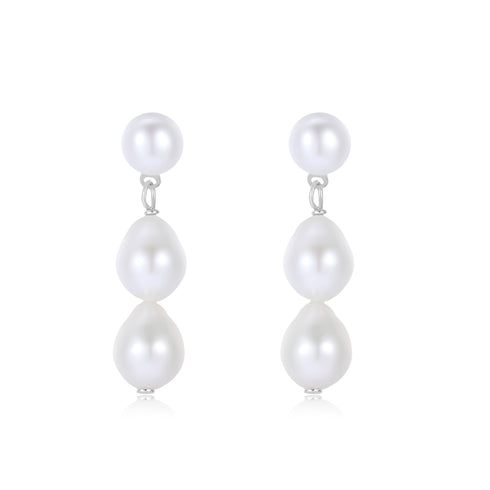 Teardrop Barqoue Pearl Drop Earrings - Zafari Studio - Zafari Jewlery