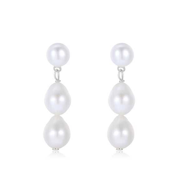 Teardrop Barqoue Pearl Drop Earrings - Zafari Studio - Zafari Jewlery