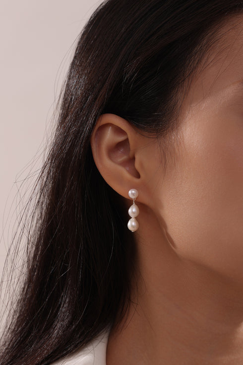 Teardrop Barqoue Pearl Drop Earrings - Zafari Studio - Zafari Jewlery