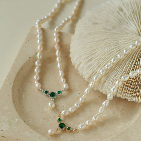 Freshwater Drop Baroque Pearl Necklace - Zafari Studio Jewelry