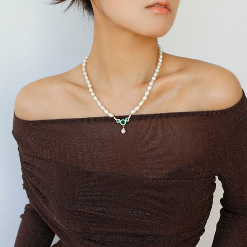 Freshwater Drop Baroque Pearl Necklace - Zafari Studio Jewelry