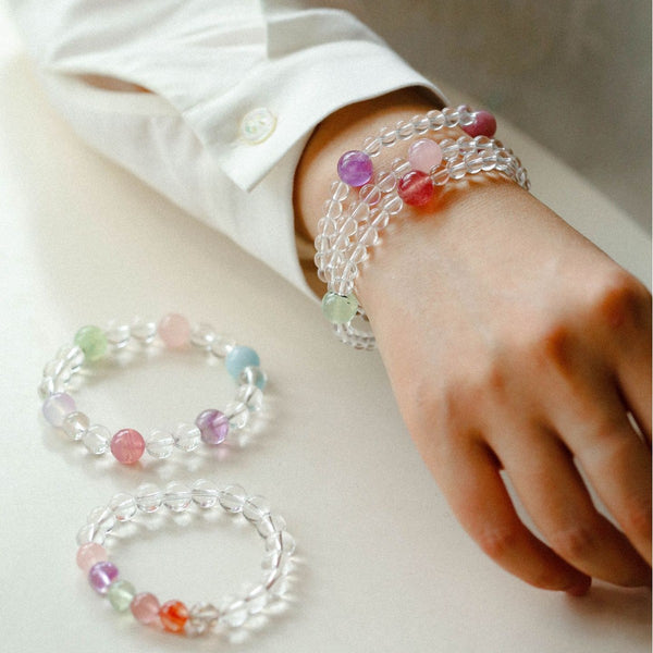 Multicolor Crystals Beaded Bracelet - Zafari Studio Jewelry