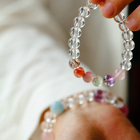 Multicolor Crystals Beaded Bracelet - Zafari Studio Jewelry