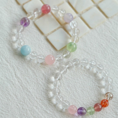 Multicolor Crystals Beaded Bracelet - Zafari Studio Jewelry