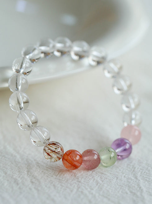 Multicolor Crystals Beaded Bracelet - Zafari Studio Jewelry