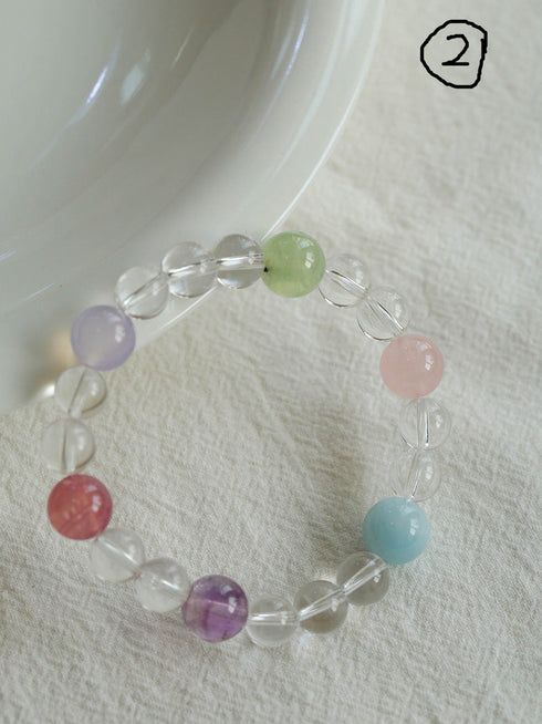 Multicolor Crystals Beaded Bracelet - Zafari Studio Jewelry