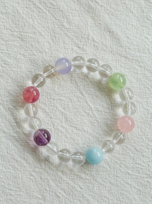 Multicolor Crystals Beaded Bracelet - Zafari Studio Jewelry