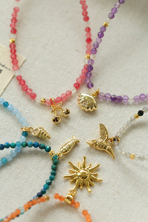 Multicolor Natural Stones Beaded Necklace - Zafari Studio Jewelry