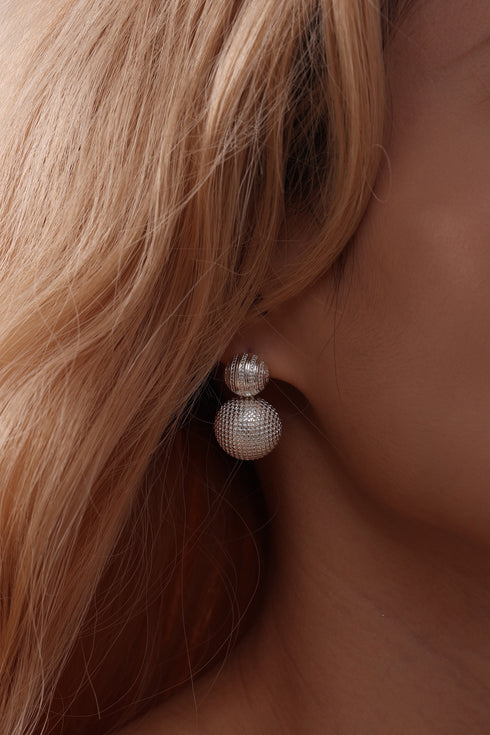 Dual Ball Gold Earrings - Zafari Studio Jewelry