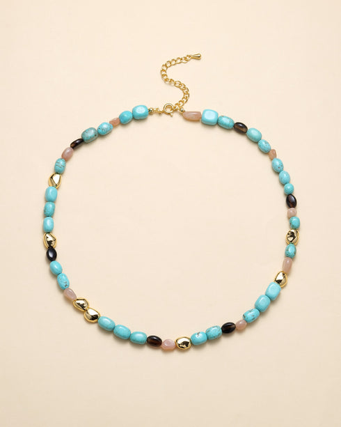 Beaded Turquoise Necklace, Earrings or Full Set