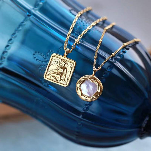 BETTINA Pearl Gold Necklace - Zafari Studio Jewelry