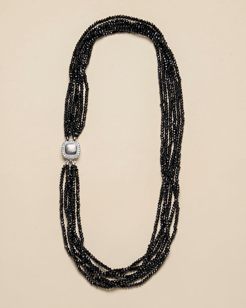 Black Spinel long necklace