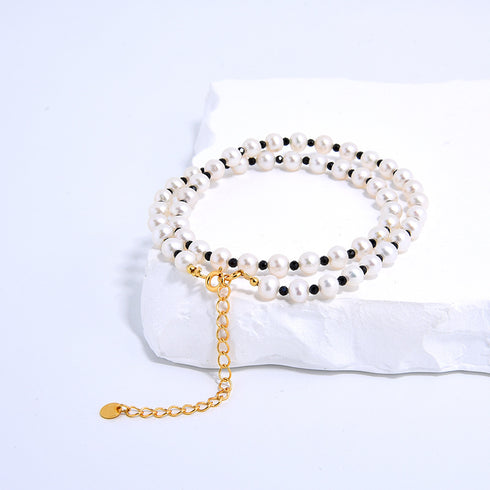 Black Spinel Pearls Beaded Necklace - Zafari Studio Jewelry