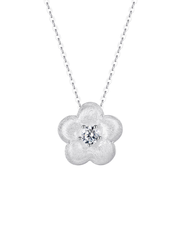 Blossom Accent Necklace Sterling Silver