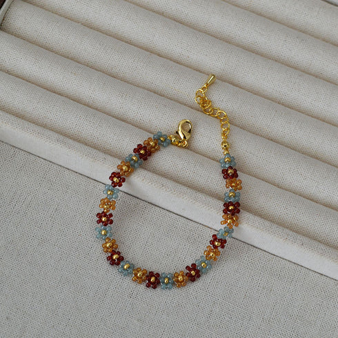 Bohemian Vintage Sunflower Beads Bracelet, Necklace or Full Set (Copy) - Zafari Studio Jewelry