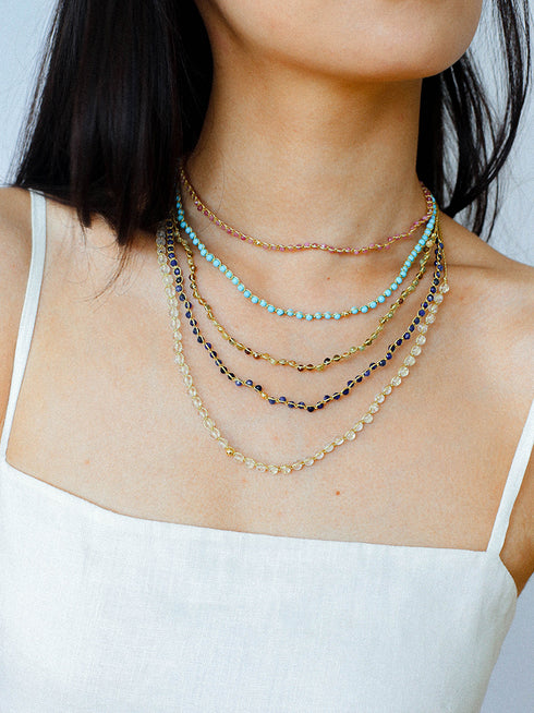 Braided Stones Necklace - Zafari Studio Jewelry