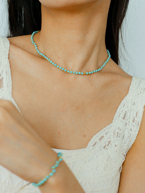 Braided Stones Necklace - Zafari Studio Jewelry